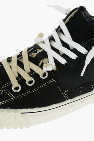 MM22 sneakers basse bicolore in pelle e cotone