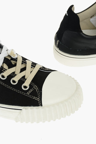 MM22 sneakers basse bicolore in pelle e cotone