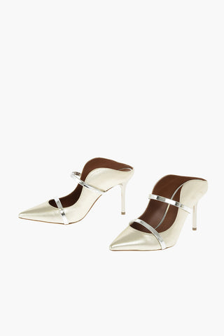 Mules MAUREEN in pelle lamé Stiletto 10cm