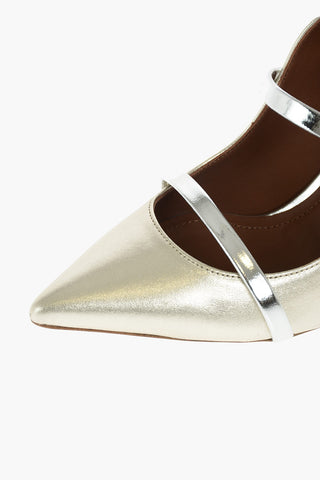 Mules MAUREEN in pelle lamé Stiletto 10cm
