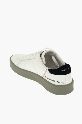 printed leather low-top sneakers