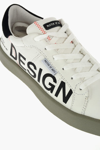 printed leather low-top sneakers