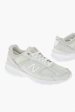 JUNYA WATANABE MAN EYE suede leather and fabric sneakers with maxi patch