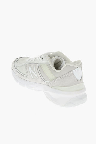 JUNYA WATANABE MAN EYE suede leather and fabric sneakers with maxi patch