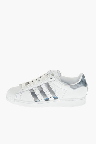 leather SUPERSTAR W sneakers with sheer details on the side