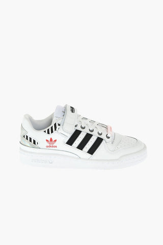 leather and fabric FORUM LOW sneakers with velcro strap