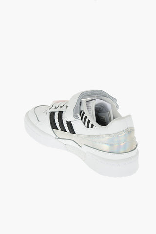 leather and fabric FORUM LOW sneakers with velcro strap