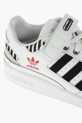 leather and fabric FORUM LOW sneakers with velcro strap