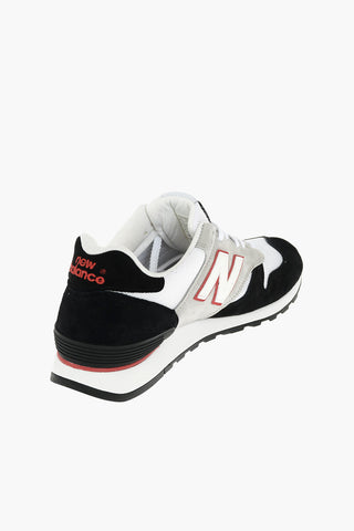 JUNYA WATANABE MAN EYE suede leather and fabric sneakers with maxi patch