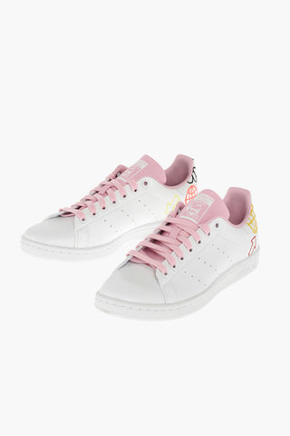 faux leather STAN SMITH W sneakers with print