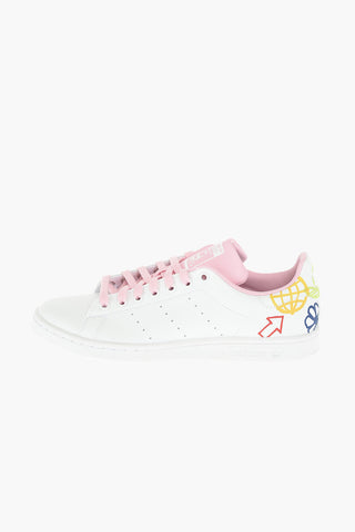 faux leather STAN SMITH W sneakers with print