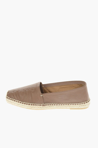 Leather ELI Espadrilles with Embossed Logo 2,5 cm