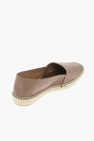 Leather ELI Espadrilles with Embossed Logo 2,5 cm