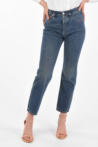 Jeans 5 Tasche Straight Fit in Denim Dèlavè