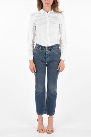 Jeans 5 Tasche Straight Fit in Denim Dèlavè