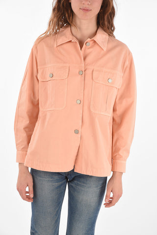Camicia Sahariana in Denim con Tasche