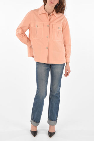 Camicia Sahariana in Denim con Tasche