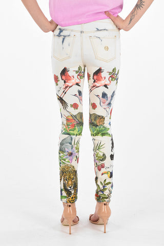 Printed JUNGLE Slim Fit Denims