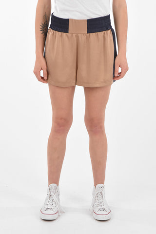 Two Tone Elastic Waistband Shorts