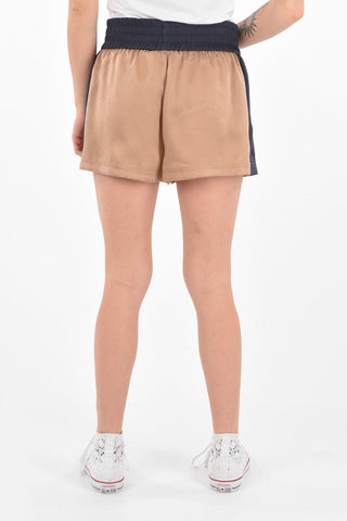 Two Tone Elastic Waistband Shorts