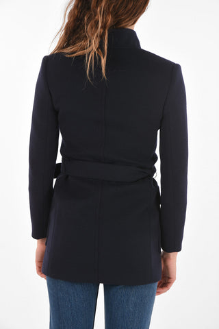 Cappotto in Misto Lana con Tasche ad Aletta