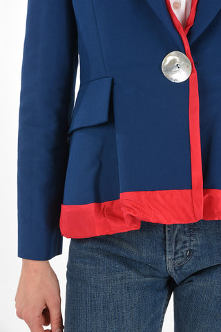 giacca revers classico con bottone ornamentale