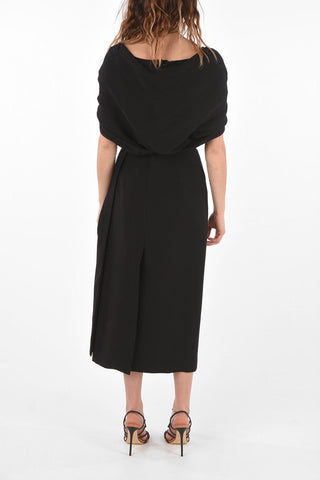 Incorporated Shawl Wrap Dress with Carabiner