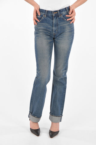 Jeans 5 Tasche Straight Fit a Vita Alta