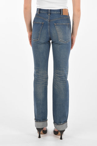 Jeans 5 Tasche Straight Fit a Vita Alta