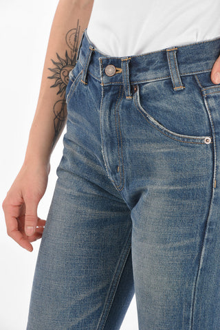 Jeans 5 Tasche Straight Fit a Vita Alta