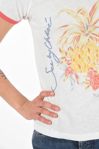 SEE BY Crew Neck Printed T-Shirt