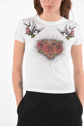 Crew Neck Old School Printed T-Shirt
