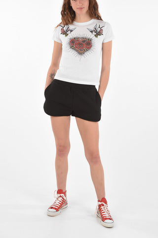 Crew Neck Old School Printed T-Shirt