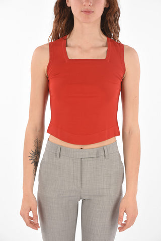 Squared Neck ECARLATE Crop Top
