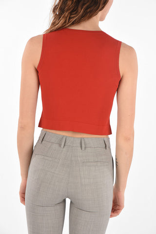 Squared Neck ECARLATE Crop Top