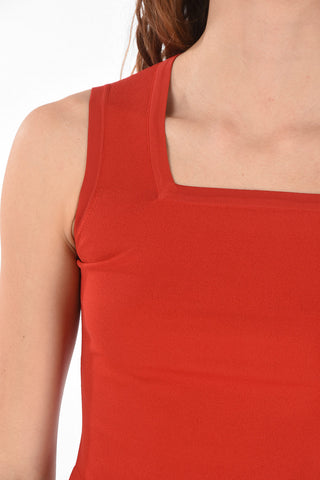 Squared Neck ECARLATE Crop Top