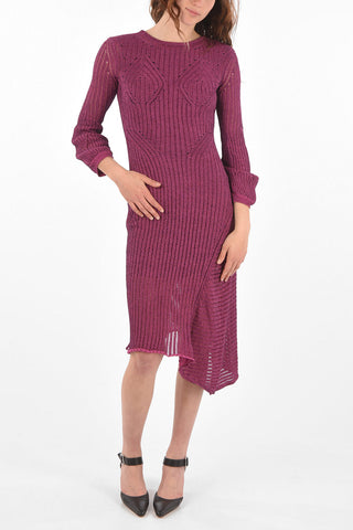 Asymmetric Silk Bare Back Dress