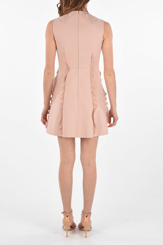 Back Zipped Ruffle Shift Dress