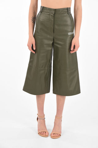 Leather Cropped Pants