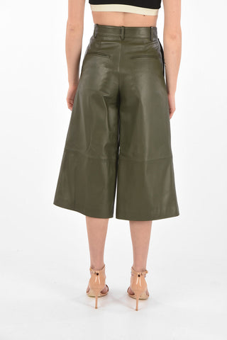 Leather Cropped Pants