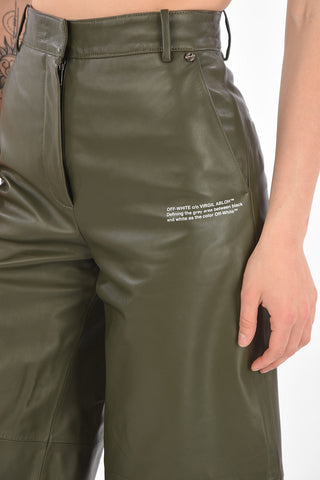 Leather Cropped Pants