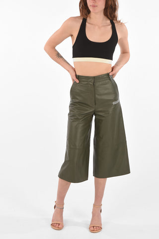 Leather Cropped Pants