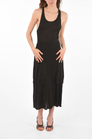 Asymmetrical Cut Lurex Dress