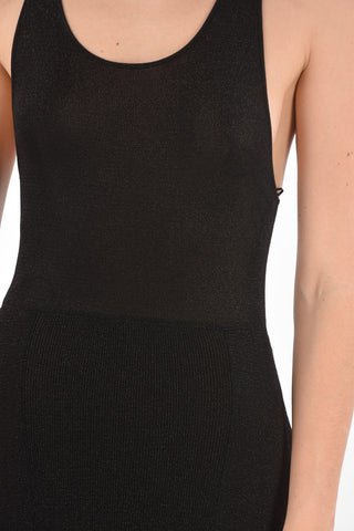 Asymmetrical Cut Lurex Dress