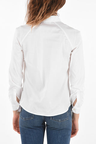 camicia con dettagli ruffles