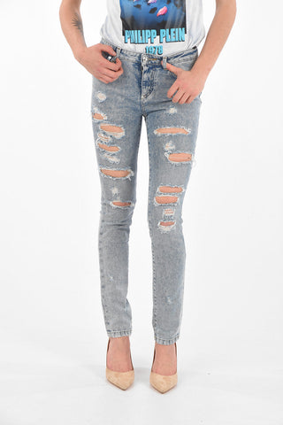 Jeans Slim Fit MISS in Denim Distressed