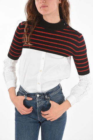 striped cropped sweater
