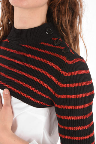 striped cropped sweater