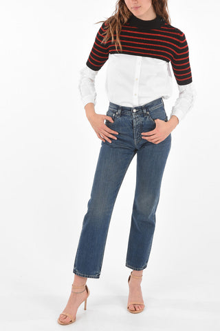 striped cropped sweater