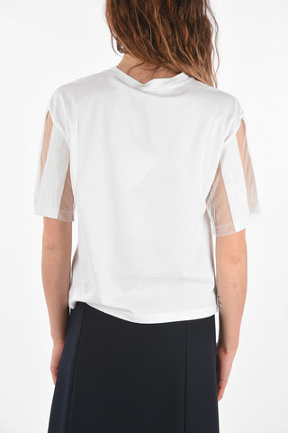 T-shirt with Mesh Sleeves